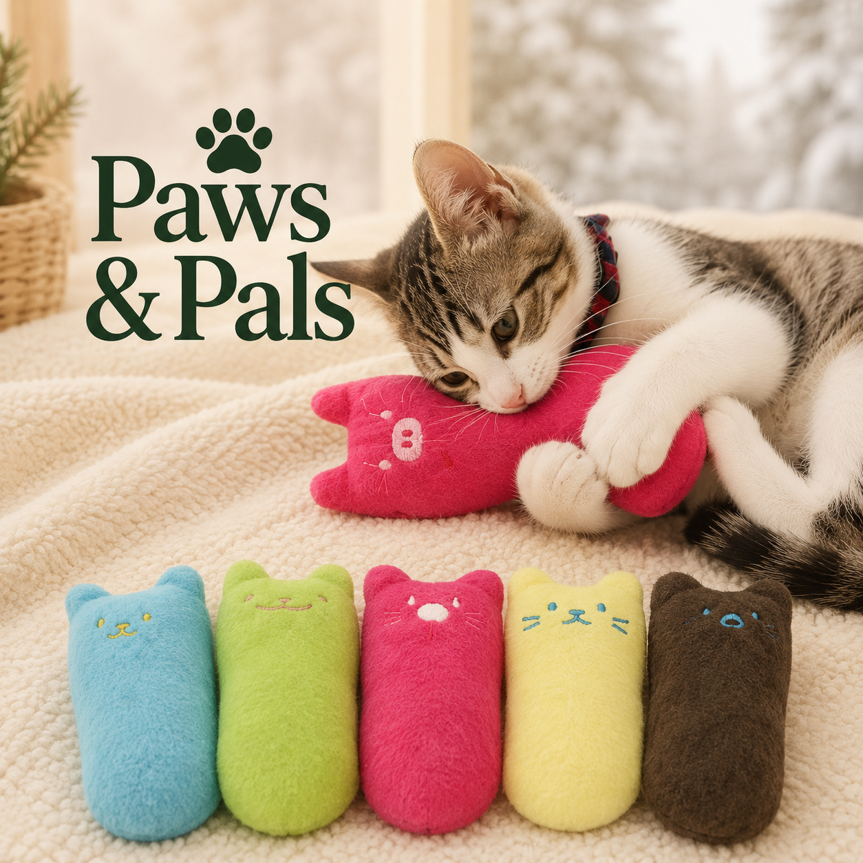 Catnip Pillow Interactive Cat Toy - Paws and Pals